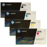 HP CE400X CE401A CE402A CE403A 507A/X Set of 4 Colour Toner Cartridges