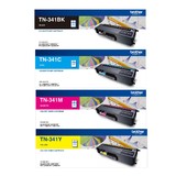 Brother TN-341BK, C, M, Y Set of 4 Colour Toner Cartridges
