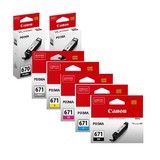7 Pack Canon PGI-670, CLI-671 Ink Combo [2BK,1PBK,1C,1M,1Y,1GY]