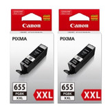 Canon PGI-655XXL Black Ink Cartridge - Twin Pack