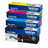 Brother TN-253BK, TN-257C, M, Y Set of 4 Colour Toner Cartridges