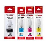 Canon GI-60BK, C, M, Y Set of 4 Ink Bottles