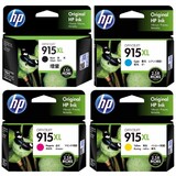 HP 915X BK, C, M, Y Set of 4 High Yield Inkjet Cartridges