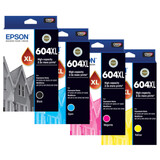 Epson 604XL BK, C, M, Y Set of 4 High Yield Inkjet Cartridges