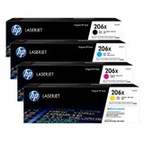 HP 206X BK, C, M, Y Set of 4 Colour Laser Toners