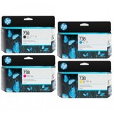 HP No 738 BK, C, M, Y Set of 4 Inkjet Cartridges