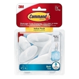 Command BATH18-6ES Medium Bath Hooks Value 3-Pack - Box of 6