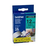 Brother TZe-731 / 12mm Black Text On Green Laminated Labelling Tape - 8 Metres
