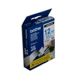 Brother TZe-233 / 12mm Blue Text On White Laminated Labelling Tape - 8 Metres