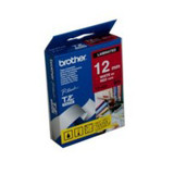 Brother TZe-435 / 12mm White Text On Red Laminated Labelling Tape - 8 Metres