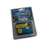 Brother TZe-641 / 18mm Black Text On Yellow Laminated Labelling Tape - 8 Metres