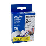 Brother TZe-151 / 24mm Black Text On Clear Laminated Labelling Tape - 8 Metres