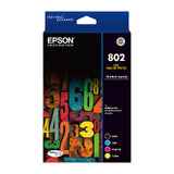 Epson 802 Black, Cyan, Magenta & Yellow Colour Pack