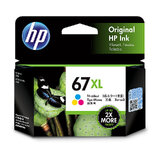HP 67XL High Yield Tri Colour Ink Cartridge