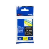 Brother TZe-315 / 6mm White on Black Laminated Labelling Tape - 8 Metres