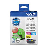 Brother LC-432 CMY Colour Value Pack