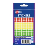 Avery 8mm Assorted Dot Stickers 416-Pack - Box of 10