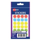 Avery Multi Colour Dots 16mm Pk120