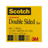 Scotch Double Sided Tape 665 12mm x 22.8M Pack 12