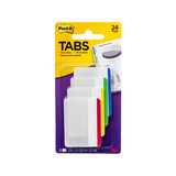 Post-It Tabs Durable 686F-1 Assorted 50 x 38mm Pack 24 Box 6