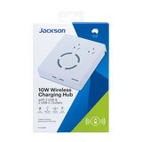 Jackson Wireless Charging Hub - USB Ports: 2 x USB / 2 x USB-C