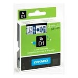 Dymo D1 Label Cassette 9mm x7m (SD40914) - Blue on White