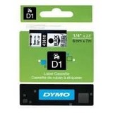 Dymo D1 Label Cassette 6mm x7m (SD43610) - Black on Transparant