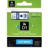 Dymo D1 Label Cassette 12mmx7m (SD45014) - Blue on White