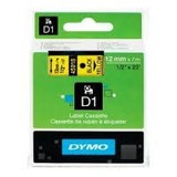 Dymo D1 Label Cassette 12mmx7m (SD45018) - Black on Yellow