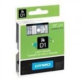 Dymo D1 Label Cassette 12mmx7m (SD45020) - White on Transparant