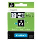Dymo D1 Label Cassette 19mmx7m (SD45800) - Black on Transparant