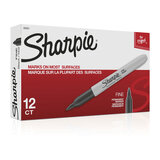 Sharpie Permanent Markers Fine Point Black Box 12 (30001)