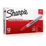 Sharpie Fine Point Permanent Marker Red Box 12 (30002)