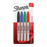 Sharpie Permanent Marker Fine Point Ast Pack 4 Box 6 (30174PP)