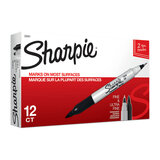 Sharpie Twin Tip Permanent Marker Black Box 12 (32001)