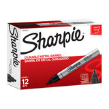 Sharpie Metal Permanent Marker Chisel Tip Black Box 12 (S20093051)