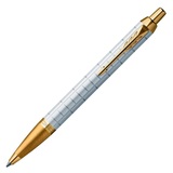 Parker IM Premium Ballpoint Pen Pearl with Gold Trim