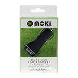 Moki Dual USB Car Charger Black