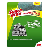 ScotchBrite H/Duty Scour Sponge Pk2 Bx6