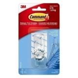Command 17096CLR-ES Clear Large Crystal Hook - Box of 4