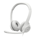 Logitech H390 Wired USB Headset - White