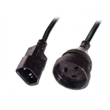 Lindy 0.15m 10Amp IEC C14 to 3-pin Power Cable