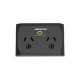 Monster Dual Socket Surge Protector - Black