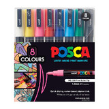Posca PC-3M Fine Blt Asst Pk8