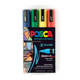 Posca PC5BR Paint Marker Ast Pk4
