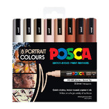 Posca PC-5M Med Portrait Pk8