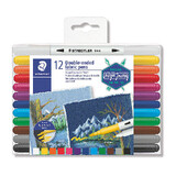 Staedtler Doub Fabric Pen Ast Bx12