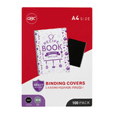 GBC Binding Cover Leathergrain A4 Blk Pk100