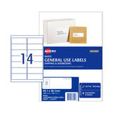 Avery Label General Use L7163GU 99.1x38.1mm - 14Up Box 100