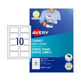 Avery Laser Label Name Badge L7427 88 x 52mm - 10Up Pack 15
